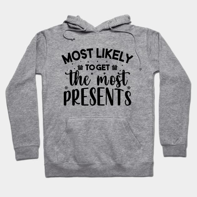 Most Likely To Get The Most Presents Funny Christmas Hoodie by norhan2000